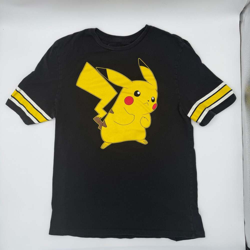 Pokemon New Adult T-Shirt - Pikachu Giant Over Pokeball